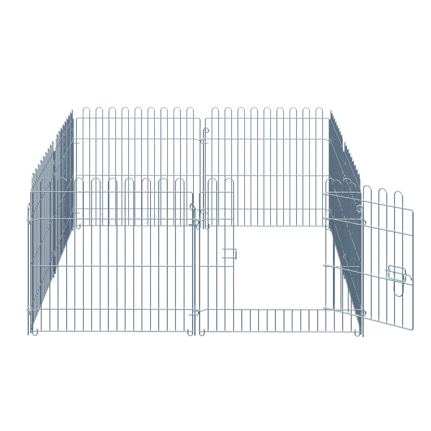 PawHut Freilaufgehege Welpenauslauf Welpenzaun Laufstall Welpengitter for Tier 8-teilig B63 x H60 سم