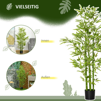 HOMCOM Künstliche Bambus-Pflanze, 924 Blätter, روبوستر توبف, كونستموس, كونستستوف, جرون