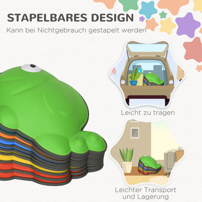 AIYAPLAY Balance-Trittsteine, 9er-Set, rutschfest, stapelbar, In- & Outdoor, Bunt