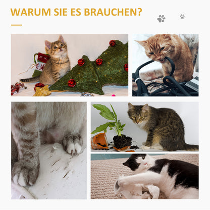 PawHut 2er Kratzmatte Kratzschutz Sofa Sisal Kratzteppich für Katze Sessel Couch Katzenkratzmatte Grau 130 x 45 x 0,3 cm