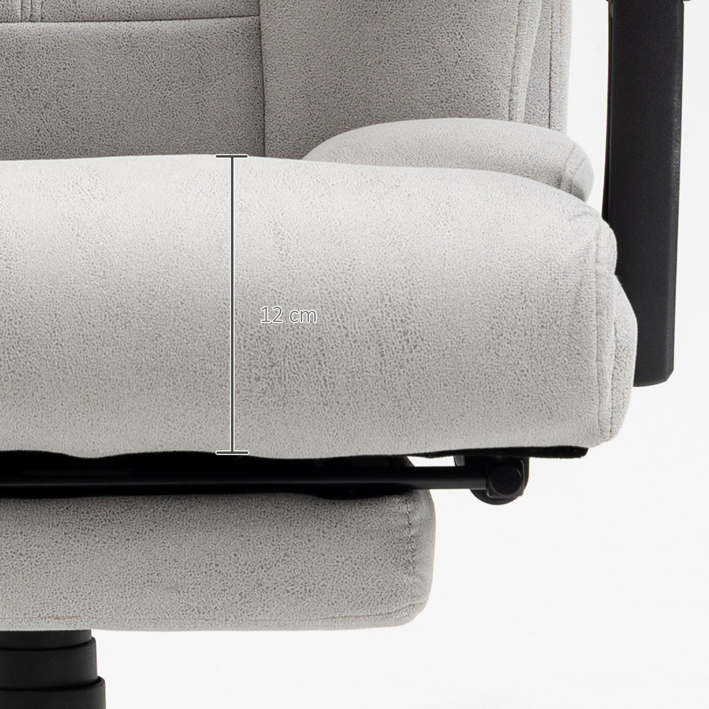 Vinsetto Massage-Bürostuhl Bürostuhl Computerstuhl, Lendenheizung, Neigungsfunktion, Hellgrau