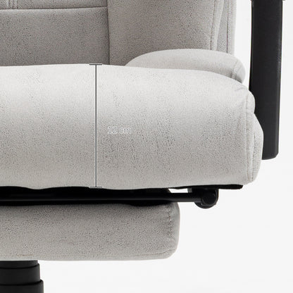 Vinsetto Massage-Bürostuhl Bürostuhl Computerstuhl, Lendenheizung, Neigungsfunktion, Hellgrau