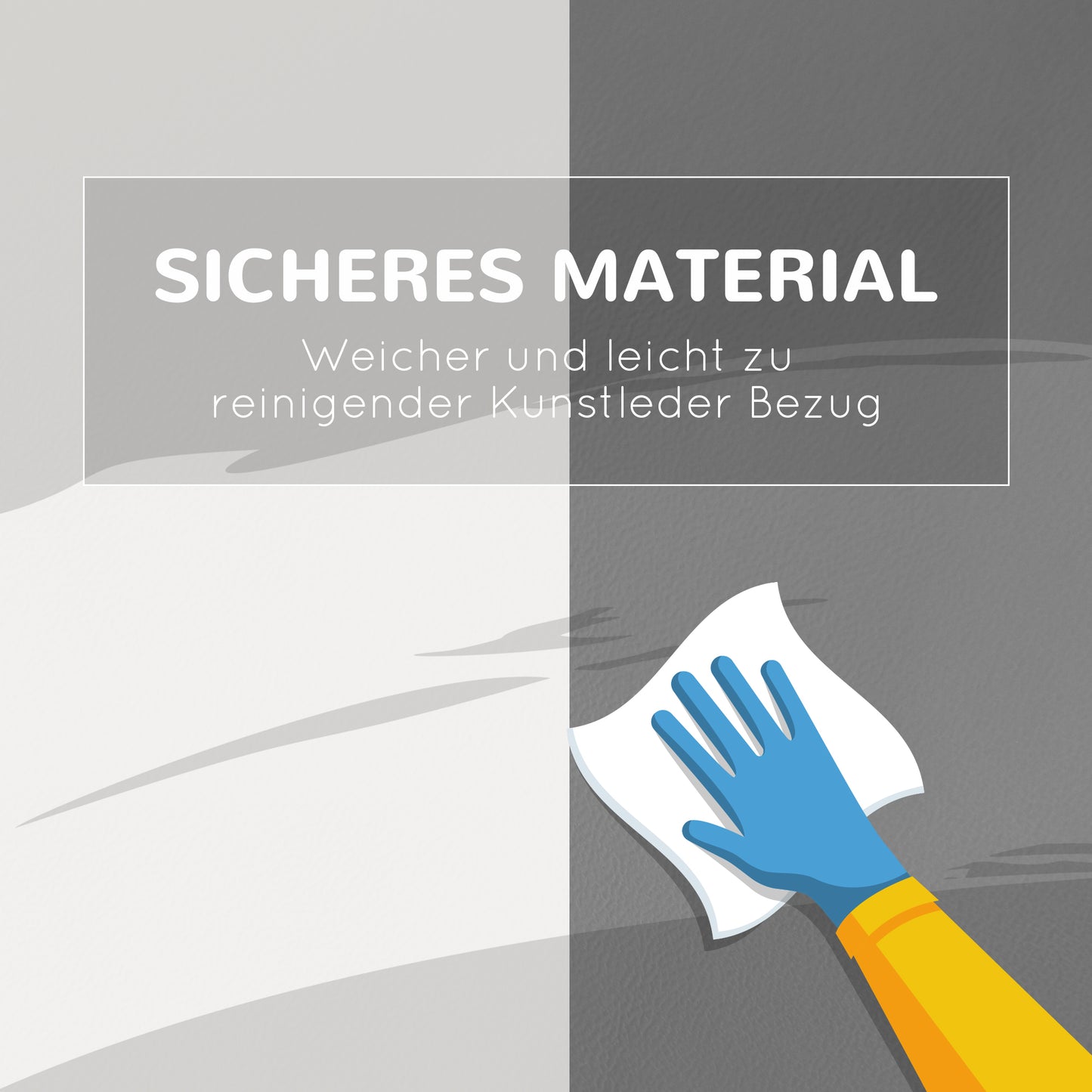 HOMCOM Kletter- und Rutschspielzeug für Kinder, fördert Motorik, Kunstleder, EPE-Schaum, 86x49x47 cm, Grau