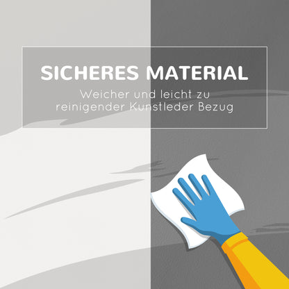 HOMCOM Kletter- und Rutschspielzeug für Kinder, fördert Motorik, Kunstleder, EPE-Schaum, 86x49x47 cm, Grau