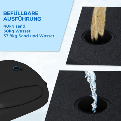 SPORTNOW Basketballständer، höhenverstellbar، قوي، 1,7-2,3 م Korbhöhe، Stahlrahmen، Schwarz