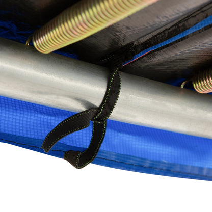 HOMCOM Trampolin Randabdeckung Ø366cm cm breit, Reißfest UV-resistent Federabdeckung, Wasserabweisend, Trampolinzubehör Randschutz Sicherheitsnetz Ersatzteile für Gartentrampoline, Rot+Gelb+Blau