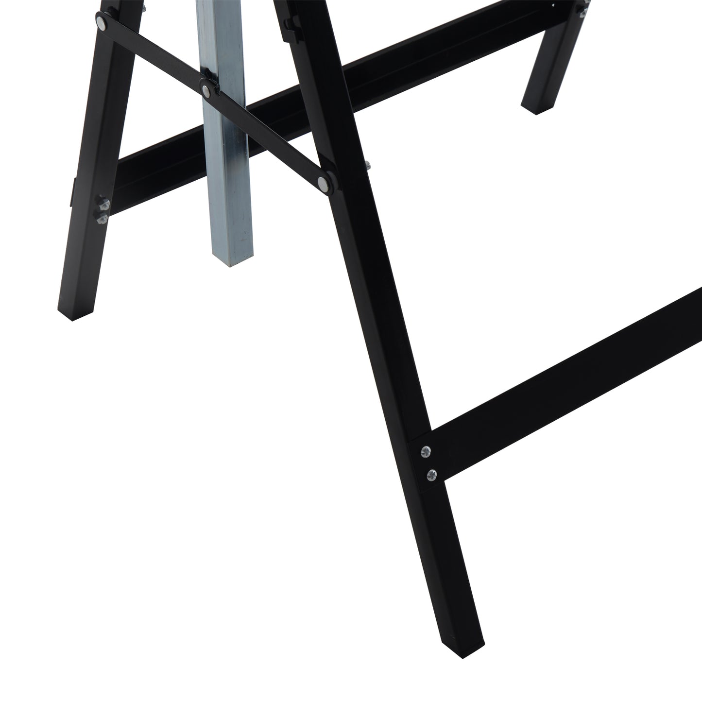HOMCOM 2 x Gerüstbock Unterstellbock Klappbock höhenverstellbar bis 200kg Stahl Schwarz 68 x 58 x 80-130 cm