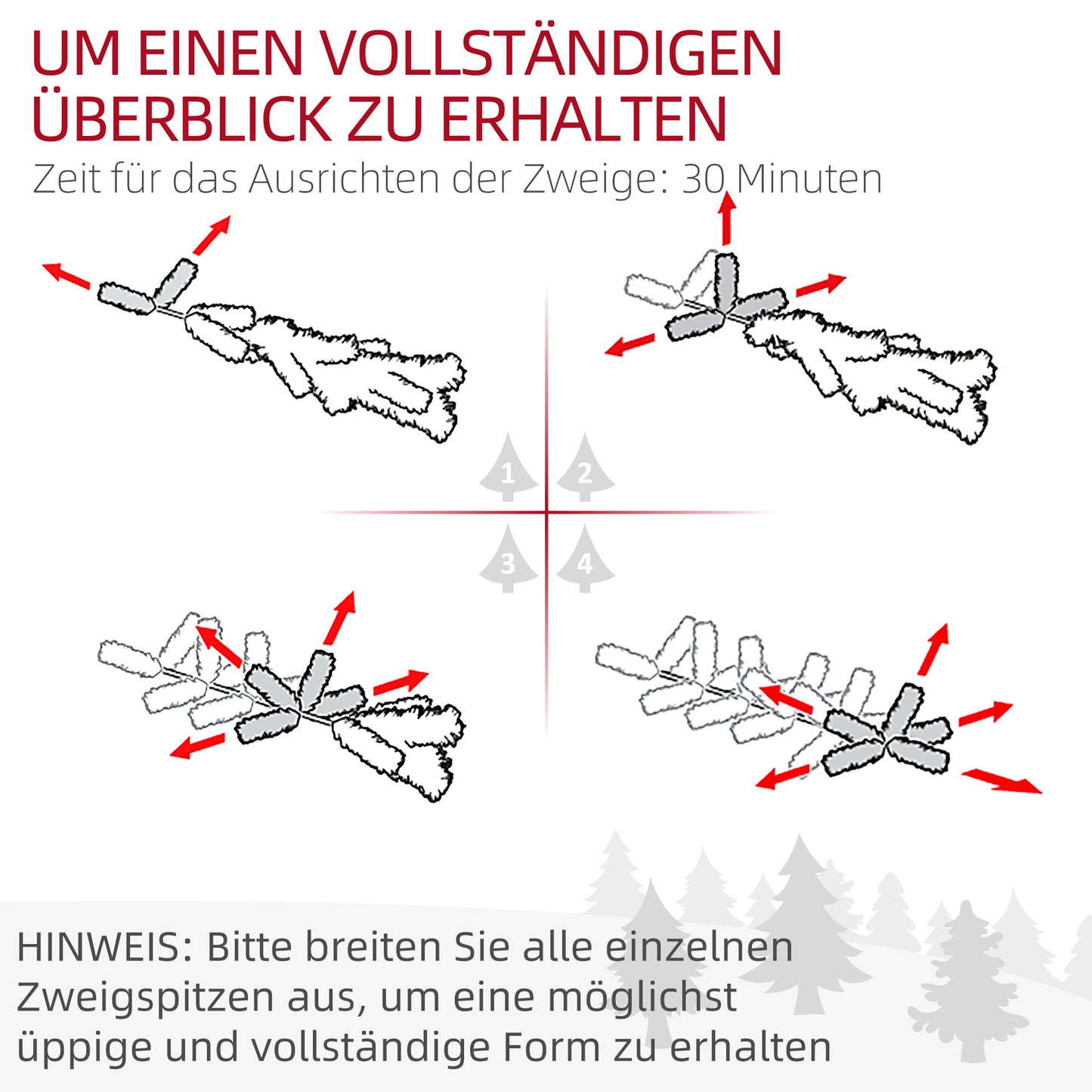 HOMCOM Künstlicher Weihnachtsbaum, flammenhemmend, mit Kunstschnee, schlank, Stahlfuß, 75 x 210 cm, Grün