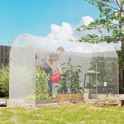 Outsunny Gewächshausabdeckung aus Kunststoff, Plane zum Abdecken von Pflanzen, UV-beständig, Wasserfest, 6 x 10 m