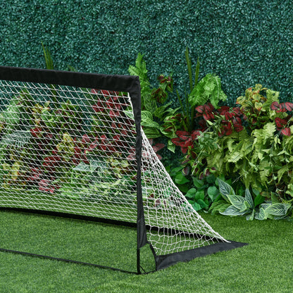 HOMCOM Fußballtor 2er Set faltbar 183 x 90 x 90 cm Fussballtor mit Tragetasche wetterfest Outdoor Fußball Tore für Erwachsene Fußballtore für Garten Training Freizeit Schwarz