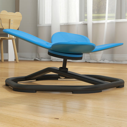 AIYAPLAY Sensorischer Drehstuhl für Kinder, Schmetterlings-Form, fördert Balance und Koordination, Kunststoff, Metall, Blau
