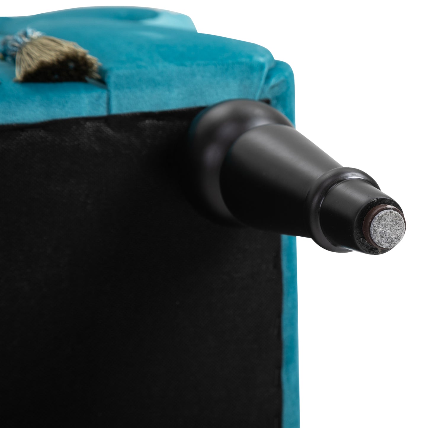 HOMCOM Sitzbank Polsterbank mit Samt-Bezug, Armlehne Bettbank mit Holzrahmen, Schuhbank für Schlafzimmer, Wohnzimmer, Flur 117 x 40 x 58 cm Blau