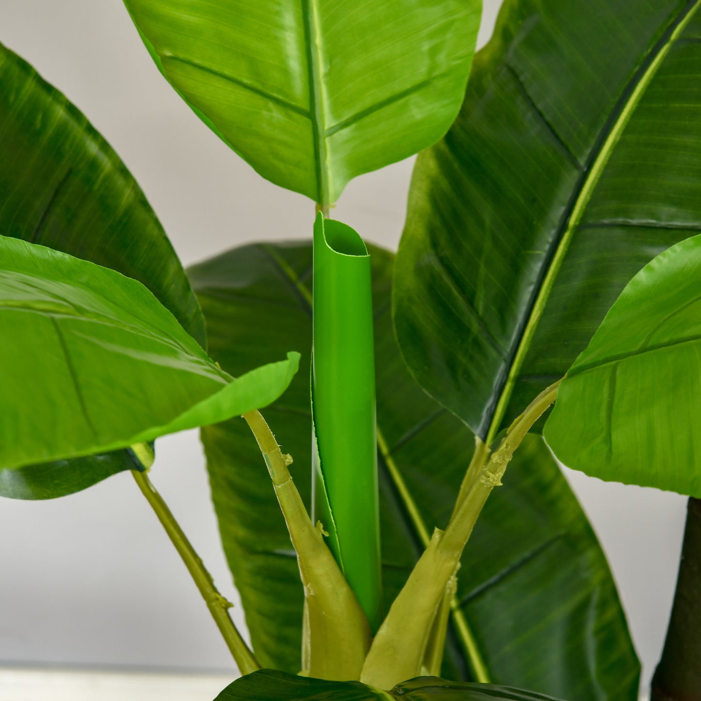 HOMCOM künstliche Pflanzen 150 cm Kunstpflanzen im Topf künstlicher Bananen Baum Kunstpflanze Kunstbaum Zimmerpflanze Dekopflanze Büropflanze Kunststofftopf für drinnen
