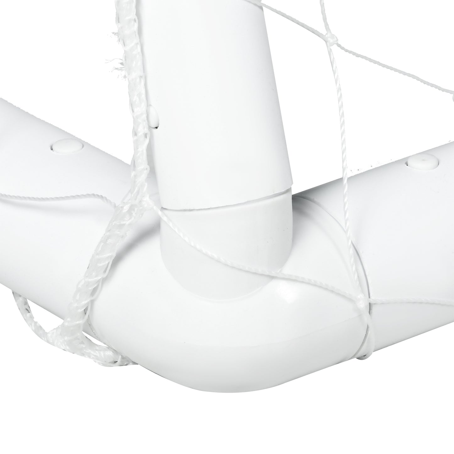 SPORTNOW Fußballtor, robustes Netz, Kunststoff-Rahmen, Heringe, 300L x 120B x 200H cm, Weiß