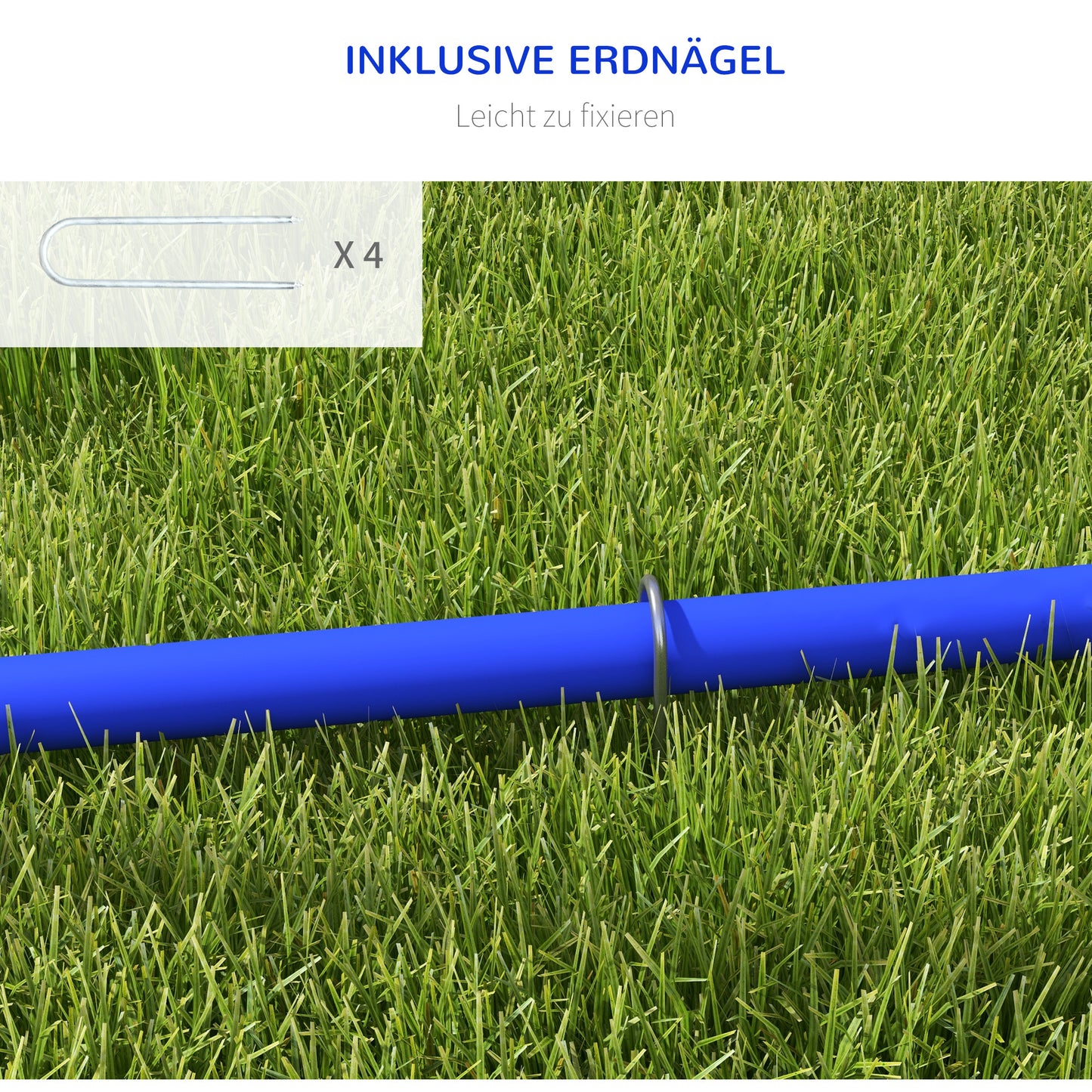 PawHut Agility-Set für Hunde, Hundetraining, 4 Bögen, für Einsteiger, mit Tragetasche, blau+weiß, 88 x 64 x 95cm