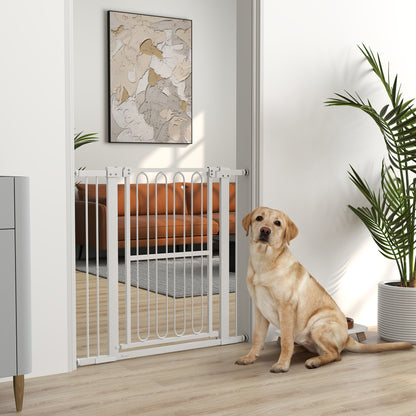 PawHut Türschutzgitter Hund، 76-104 سم Absperrgitter ohne Bohren، Treppengitter