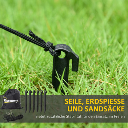 Outsunny Aufblasbare Halloween-Dekoration، Sensenmann، LED-Leuchten، Gebläse، Kabel