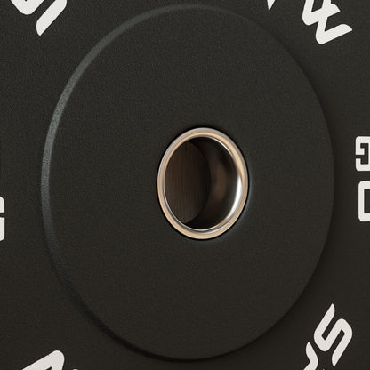 SPORTNOW Hantelscheiben-Set, 2 x 10 kg, olympischer Standard, Gummi, geräuscharm, Schwarz