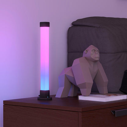 HOMCOM 2er-Set LED-Lampe, Tischlampe mit App- und Fernsteuerung, Musik-Synchronisation, Farb-Modi, Timer, Weiß