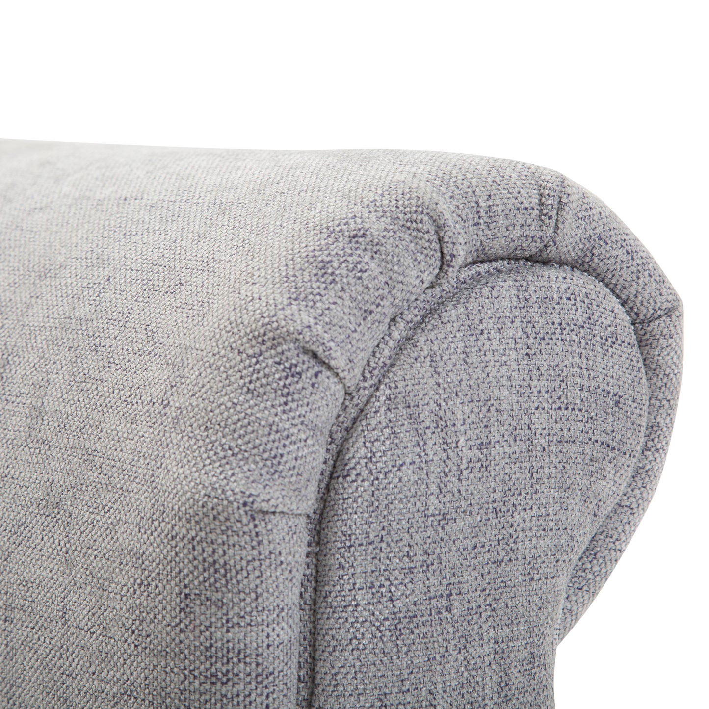 HOMCOM Polsterbank Sitzbank Lounge Sitzhocker Flurbank Bettbank elegant mit gerollten Seiten Leinenstoff Schaumstoff Polyester Hellgrau 132 x 45,5 x 58 cm