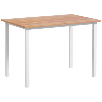 HOMCOM Esstisch für 6 Personen, Küchentisch, Erweiterbar, Küchentisch, Braun + Weiß