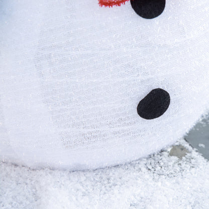 Outsunny Weihnachtsdekoration Schneemann Outdoor.Weihnachtsdeko Weihnachtslicht, inkl. LEDS, 30 cm x 30 cm x 51 cm, Rot+Weiß