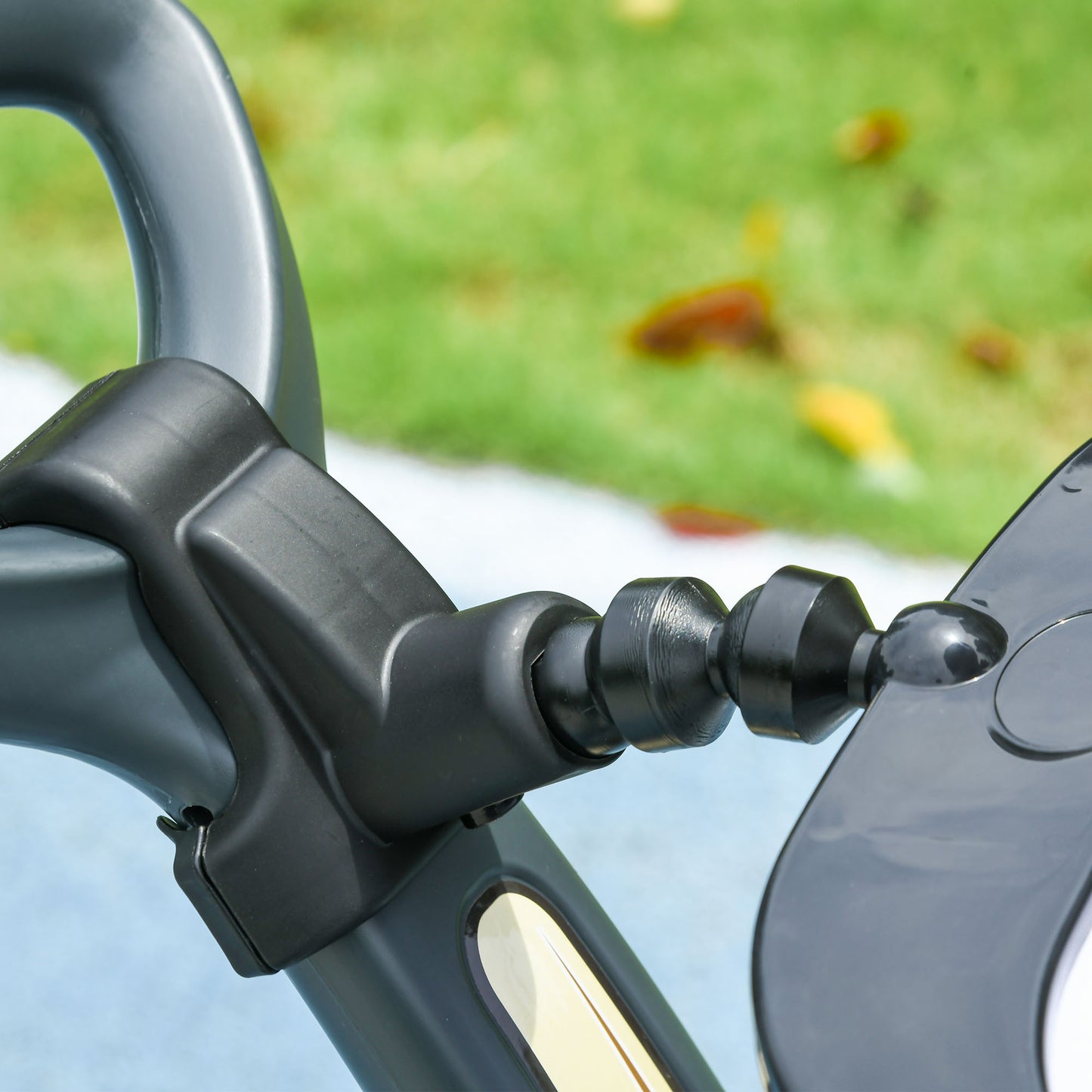 AIYAPLAY 2-in-1 Rutschauto, abnehmbares Verdeck, Lichter, Musik, Hupe, Kunststoff und Metall, 96 x 39 x 90 cm, Weiß/Schwarz