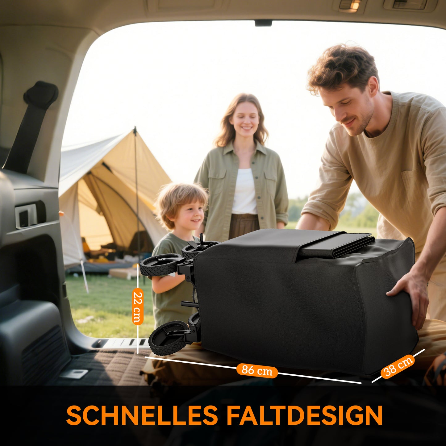 Outsunny Gartenwagen 200 kg belast zweistufige Transportwagen mit herausnehmbare Plane 369,5 Liter Schwarz