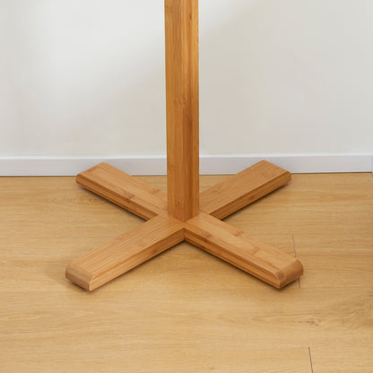 HOMCOM Garderobe Kleiderständer Hutständer, 8 Haken, 49,5 cm x 49,5 cm x 178 cm, Natur