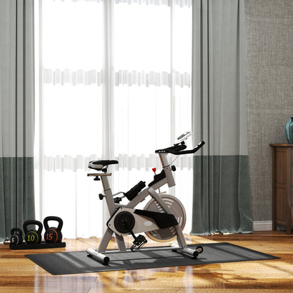 HOMCOM Bodenschutzmatte für Fitnessgeräte rutschfest Fitnessmatte 4 mm Dicke Unterlegmatte 200x100 cm Schwarz