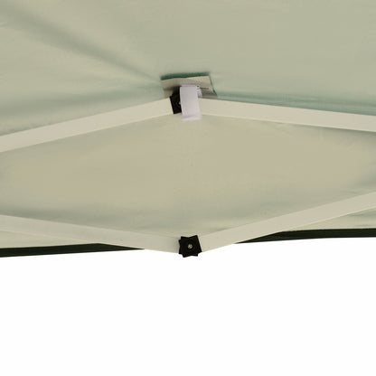 Outsunny Pavillon, 2,95 x 2,95 m Pop-Up-Faltpavillon, Gartenpavillon, Partyzelt, UV-Schutz, Stahl+Oxfordstoff, Grün