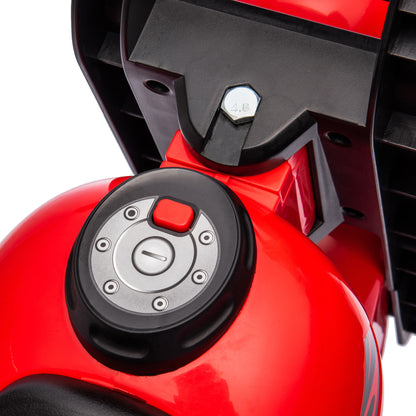 AIYAPLAY Rutschauto, Motorrad-Design, Musik und Seifenblasen, für 2-5 Jahre, Rot