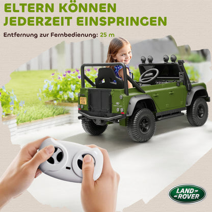 AIYAPLAY Kinder-Elektroauto, 12V Batterie-Betrieb, Fernbedienung, Musik-Funktion, Hupe, LED-Lichter, Grün