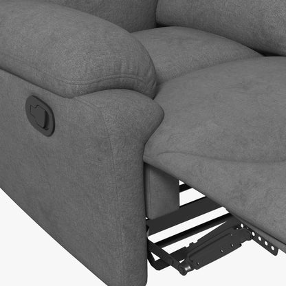 HOMCOM Relaxsessel Liegesessel Fernsehsessel، Liegefunktion Leinenoptik، 93 سم × 88 سم × 102 سم، غراو