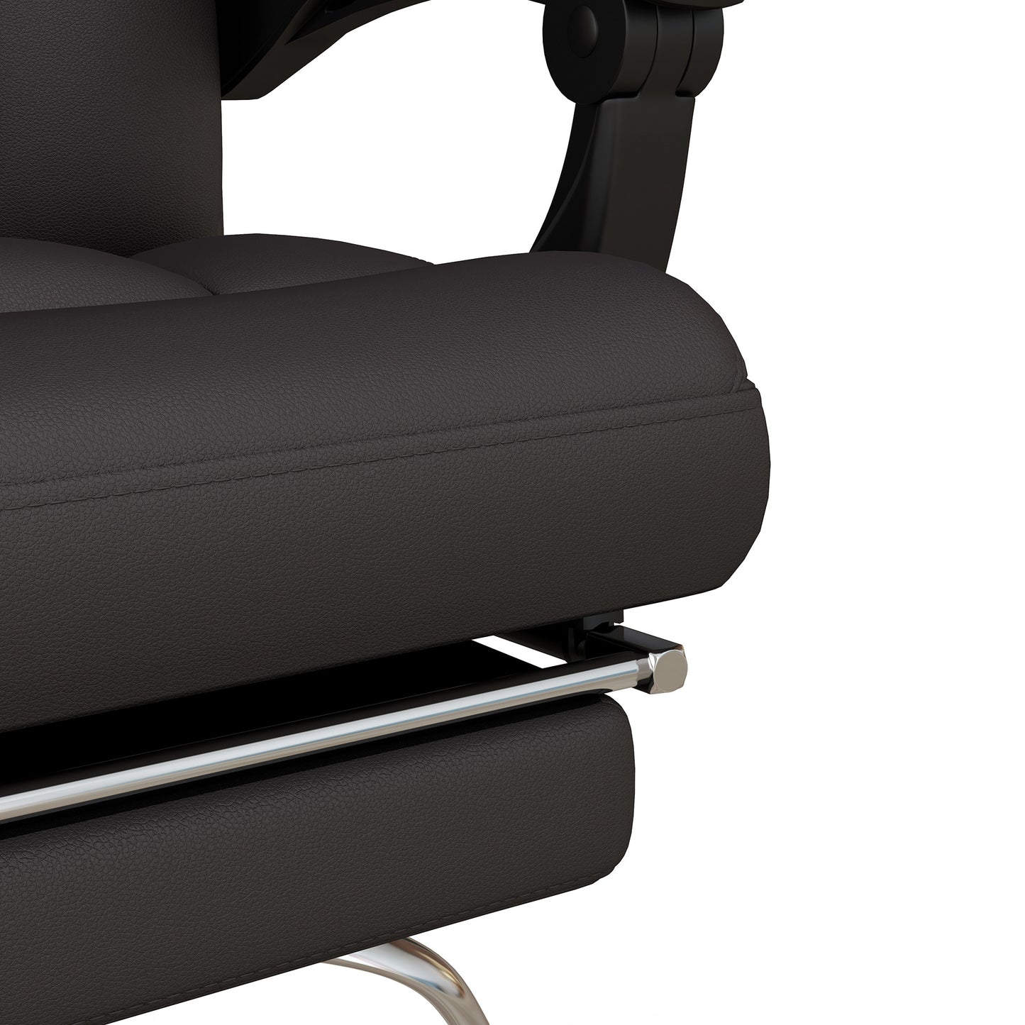 Vinsetto Bürostuhl mit Massagefunktion, ergonomisch, liegefähig, 63x57x118, Braun