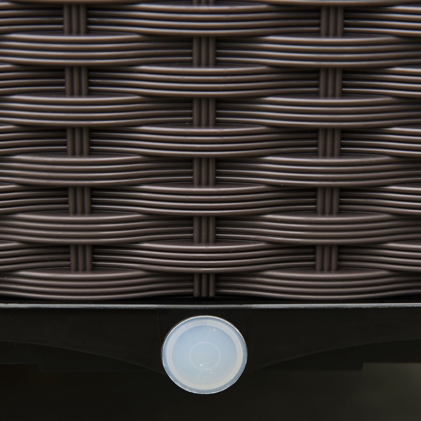 Outsunny Hochbeet 6-teiliger Pflanzkasten mit Abflusslöchern Rattan-Look Blumenkasten DIY Braun 40 x 40 x 44 cm