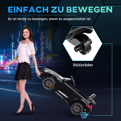 AIYAPLAY Elektro-Kinderauto, Mercedes, 3-5 km/h, Fernbedienung, Licht & Musik, Schwarz
