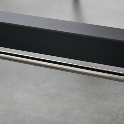 HOMCOM Faltbarer Esstisch، Industrieller Tisch، klappbar، aus Metall und Holz، platzsparend، Braun
