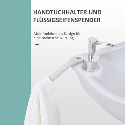 Outsunny Waschbecken Handwashbecken Mobiles Waschbecken، tragbar،inkl. راديرن، 51 سم × 33.5 سم × 103 سم، فايس