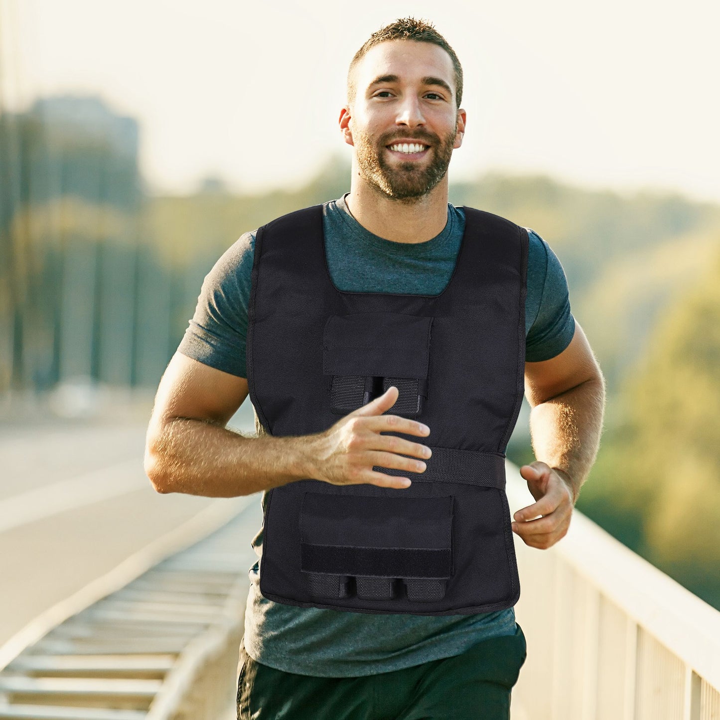 HOMCOM Gewichtsweste 15 KG / 20 KG / 30 KG verstellbare Trainingsweste mit herausnehmenbar Gewichten Laufweste Damen Herren für Muskelaufbau Krafttraining, Laufen, Fitness, Cross Training