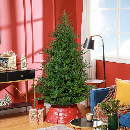 HOMCOM Weihnachtsbaum 183 cm, realistisches Aussehen, Schnellaufbau, inkl. Ständer, feuersicherer Kunststoff