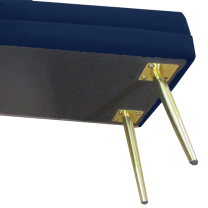 HOMCOM Sitzbank Polsterbank, mit Stauraum, Stahl, 100 cm x 37,5 cm x 42 cm, Blau