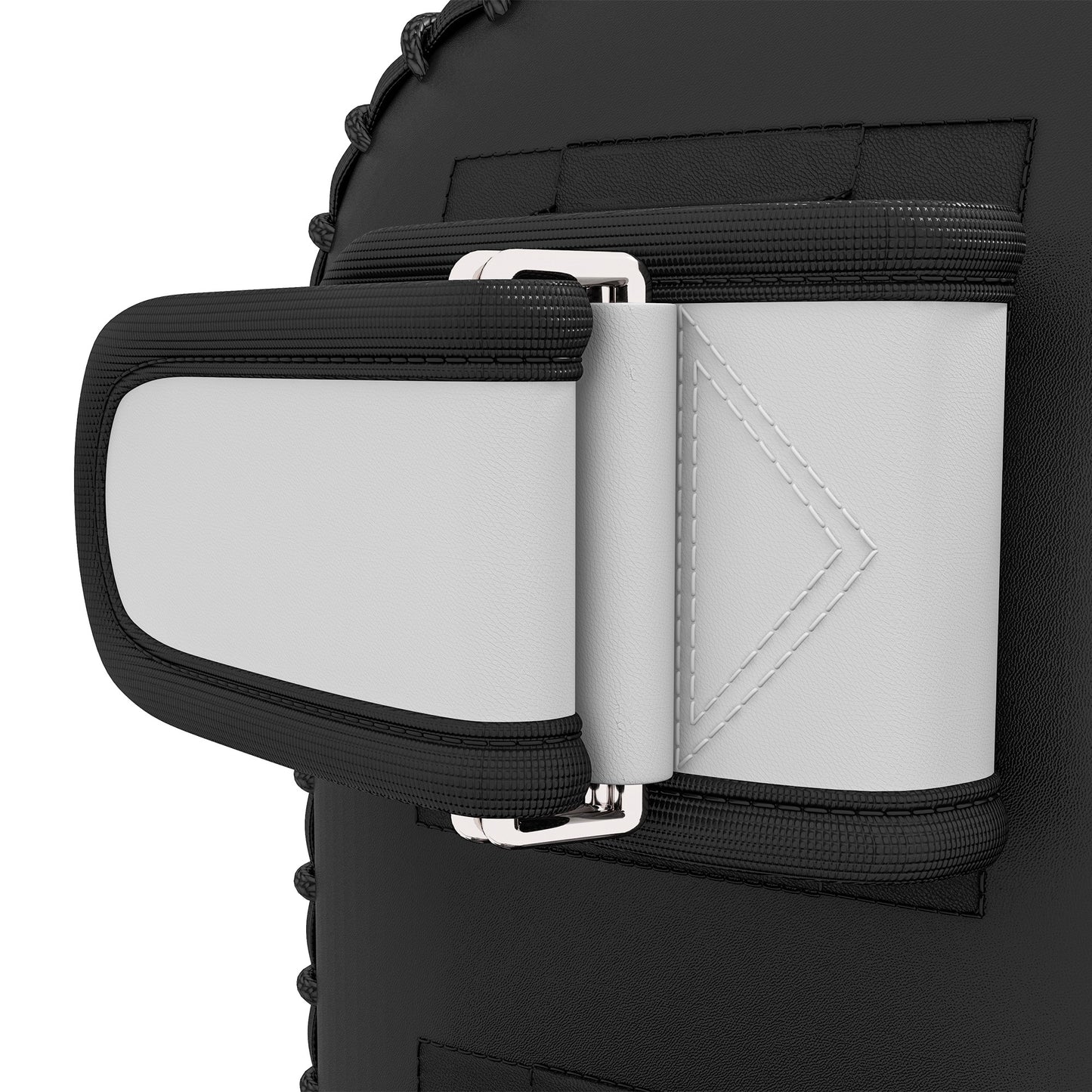 SPORTNOW Kickpolster fürMuay Thai, Kickboxen, Kunstlederbezug, 0,4 kg, 38x20x18 cm, Schwarz/Rot/Weiß