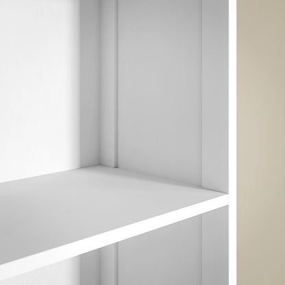 HOMCOM Badezimmerschrank mit 3 Regalen, 1 Schublade, robust, MDF, Weiß