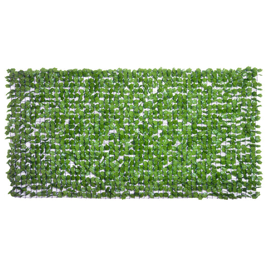 Outsunny Künstlicher Hecken-Sichtschutz, UV-geschützt, Sichtschutzgitter mit Blättern, Hecken-Zaun, 300 x 150 cm, Grün