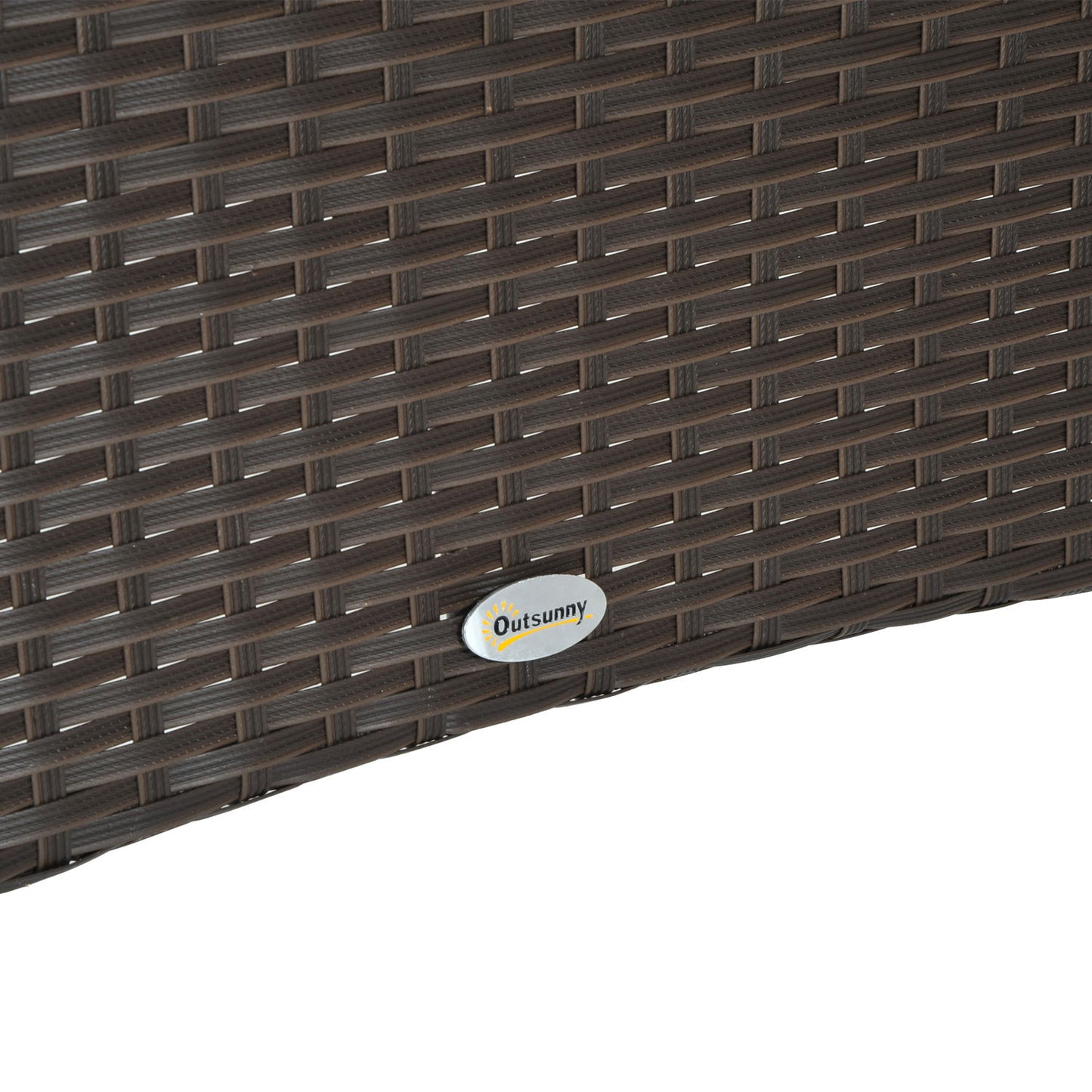 Outsunny Gartentisch Glastisch Esstisch Gartenmöbel Tisch, Polyrattan+Sicherheitsglas, Braun+Schwarz, 150x85x74cm