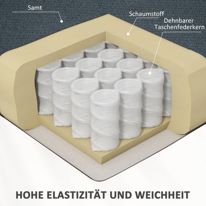 HOMCOM Aufstehsessel mit weichem Bezug, Recliner-Sessel mit Fernbedienung und Seitentaschen, Grau