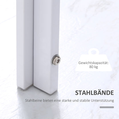 HOMCOM Esstisch Küchentisch großer Tisch, modern design, 120 cm x 60 cm x 75 cm, vit