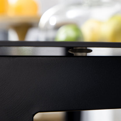 Outsunny Gartentisch für 6 Personen, wetterbeständig, gehärtetes Glas, Terrassentisch, 150 cm x 90 cm x 74 cm, Schwarz