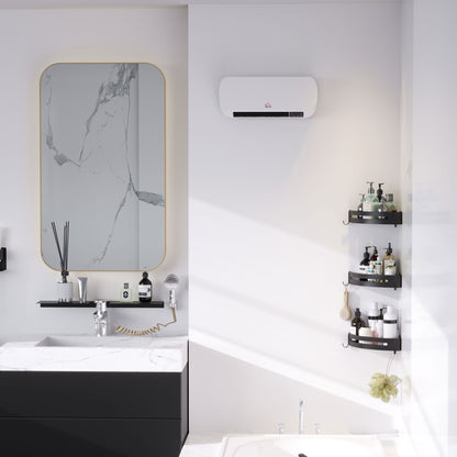 HOMCOM Heizlüfter zur Wandmontage 2000W mit Fernbedienung 2 Heizmodus LED-Display 12h Timer für Badezimmer